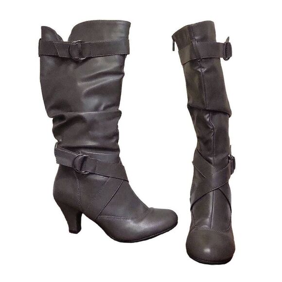 Forever Link Maggie Heeled Knee Boots - Picture 5 of 14